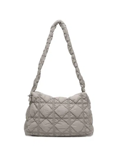 Carlyn Lane Quilted Shoulder Bag In Gray