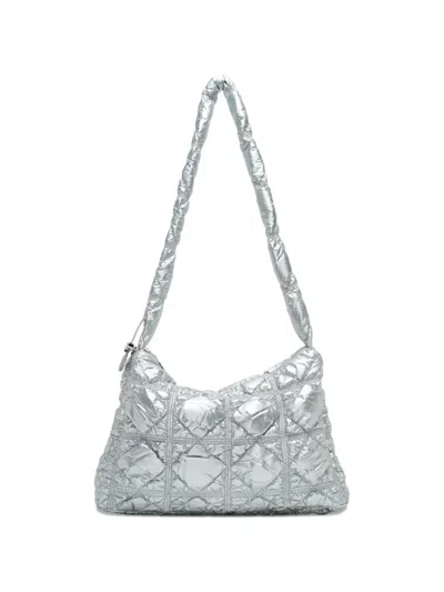 Carlyn Lane Quilted Soulder Bag In Silver