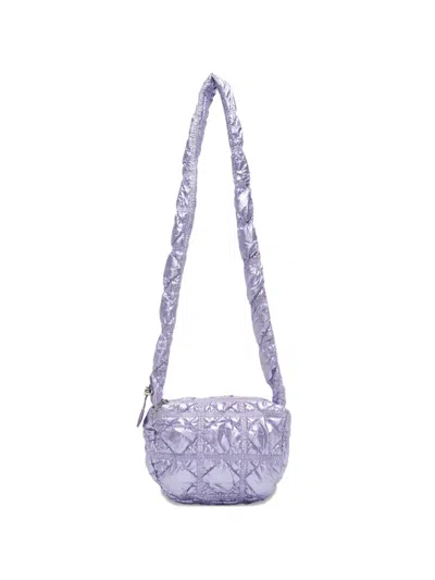 Carlyn Poing Quilted Cross Body Bag In Purple