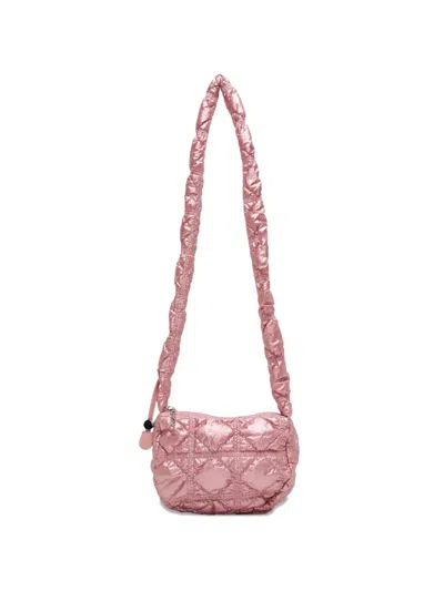 Carlyn Quilted Cross Body Bag In Pink