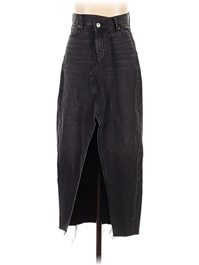 Pre-owned Carmar Denim Skirt In Black