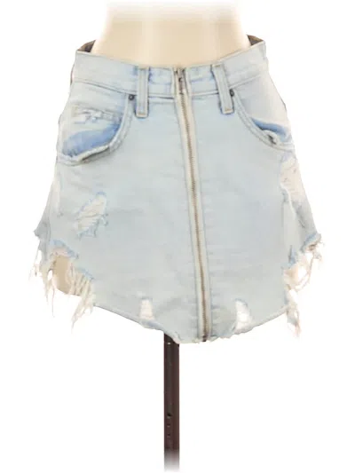 Pre-owned Carmar Denim Skirt In Blue