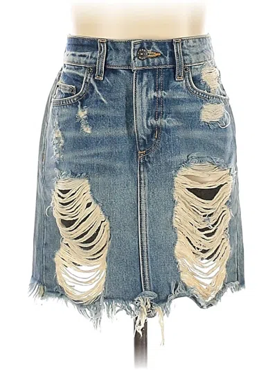 Pre-owned Carmar Denim Skirt In Blue