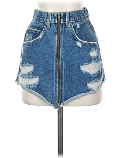 Pre-owned Carmar Denim Skirt In Blue