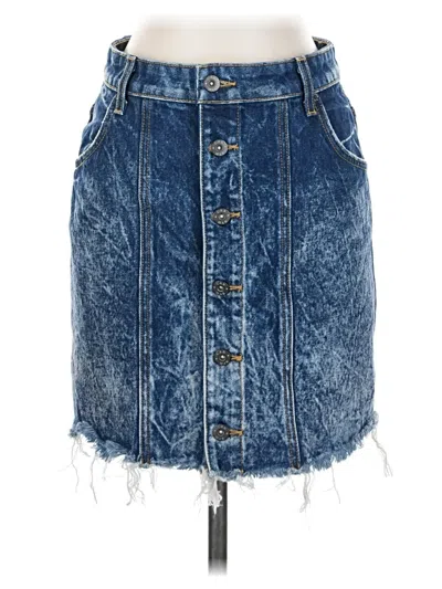 Pre-owned Carmar Denim Skirt In Blue