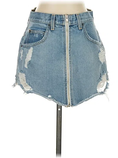 Pre-owned Carmar Denim Skirt In Blue