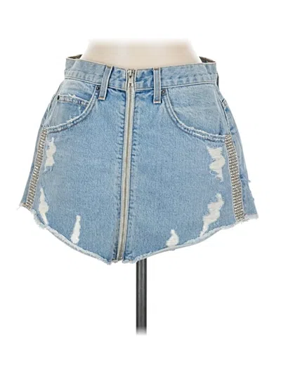 Pre-owned Carmar Denim Skirt In Blue