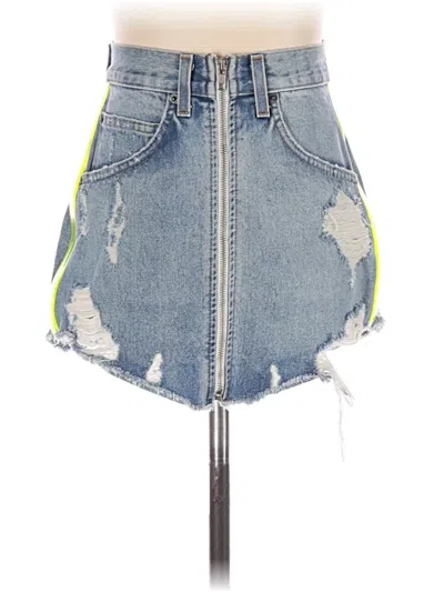 Pre-owned Carmar Denim Skirt In Blue