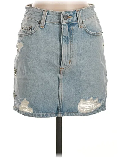 Pre-owned Carmar Denim Skirt In Blue