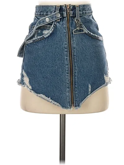 Pre-owned Carmar Denim Skirt In Blue
