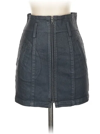Pre-owned Carmar Denim Skirt In Gray