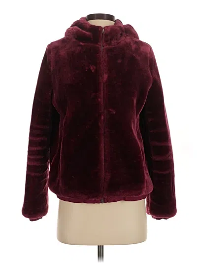 Pre-owned Carmar Faux Fur Jacket In Burgundy