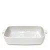 Carmel Ceramica Cozina Rectangular Baker, White In White