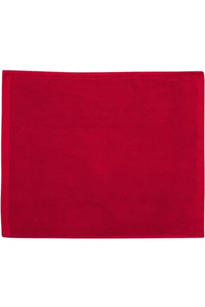 Carmel Towel Company Velour Hemmed Towel In Red