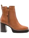 Carmela 80mm Leather Boots In Brown