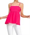 Carmela Esmerelda Baby Doll Tank In Magenta In Pink