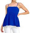 Carmela Esmerelda Baby Doll Tank In Royal Blue In Blue