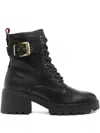 Carmela Lace-up Boots In Blue