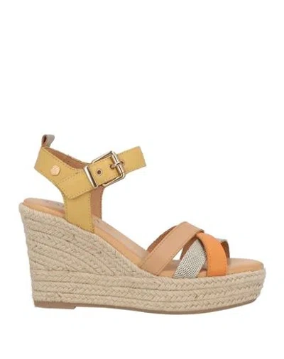 Carmela Woman Espadrilles Orange Size 8 Leather