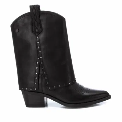 Carmela Women's Leather Italian Western Booties In Black