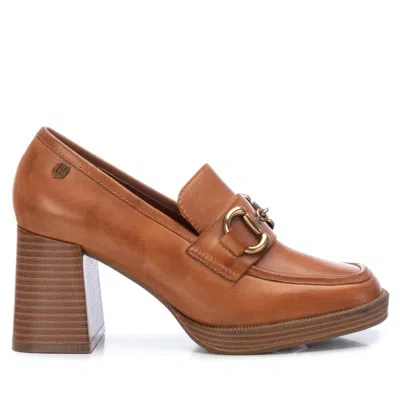 Carmela Xti  Collection Women's Leather Heeled Loafers 161235 In Multi