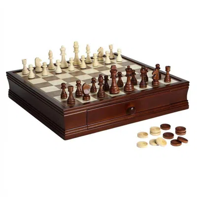 Carmelli Prodigy Wood Chess & Checkers Set
