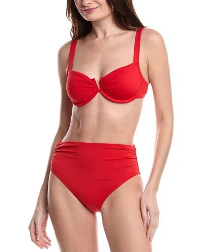 Carmen Marc Valvo 2pc Bikini Set In Red
