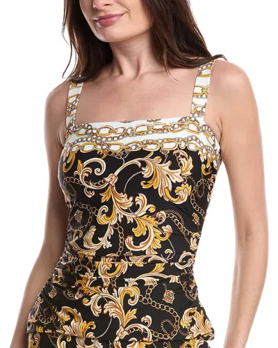 Carmen Marc Valvo 2pc Tankini Set In Black