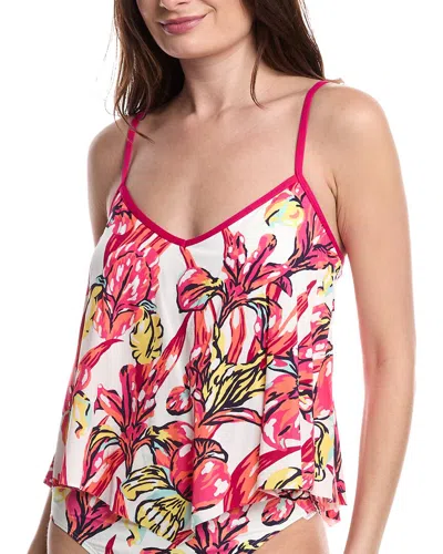 Carmen Marc Valvo 2pc Tankini Set In Pink