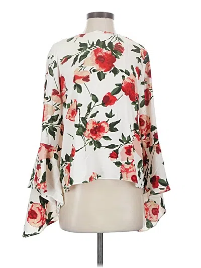 Pre-owned Carmen Marc Valvo 3/4 Sleeve Blouse In Ivory