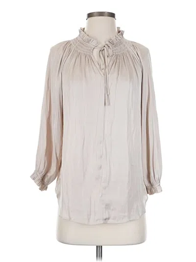 Pre-owned Carmen Marc Valvo 3/4 Sleeve Blouse In Ivory