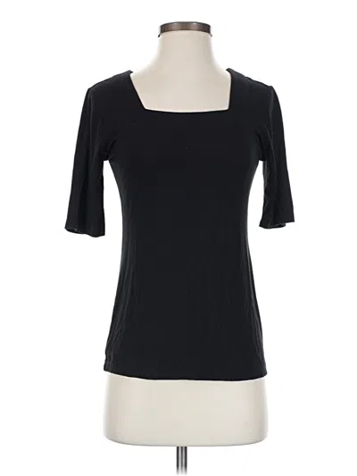 Pre-owned Carmen Marc Valvo 3/4 Sleeve T-shirt In Black