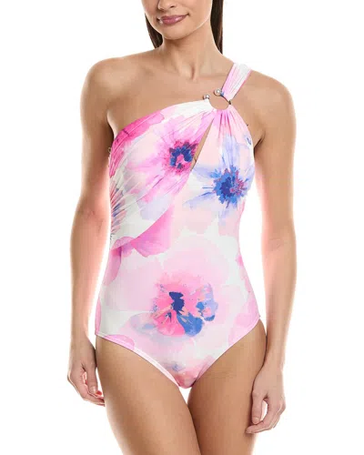 Carmen Marc Valvo Asymmetric One-piece In Multi