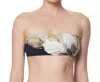 Carmen Marc Valvo Bandeau Bikini Top In Cmv Gilded Garden Black In Multi
