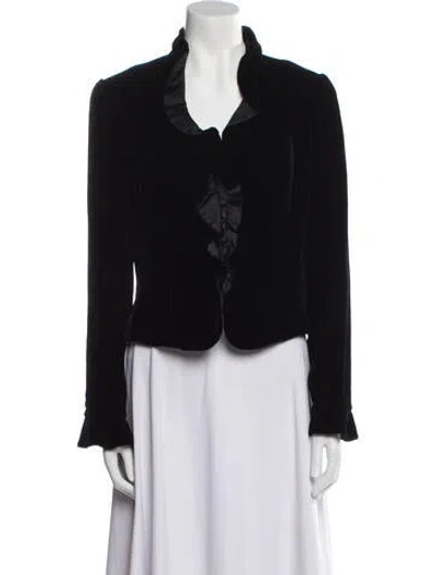 Pre-owned Carmen Marc Valvo Blazer In Black