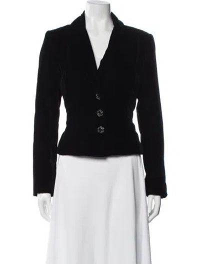 Pre-owned Carmen Marc Valvo Blazer In Black