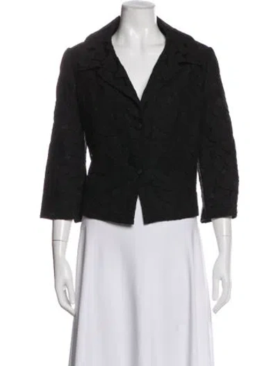 Pre-owned Carmen Marc Valvo Blazer In Black