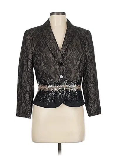 Pre-owned Carmen Marc Valvo Blazer Jacket In Black
