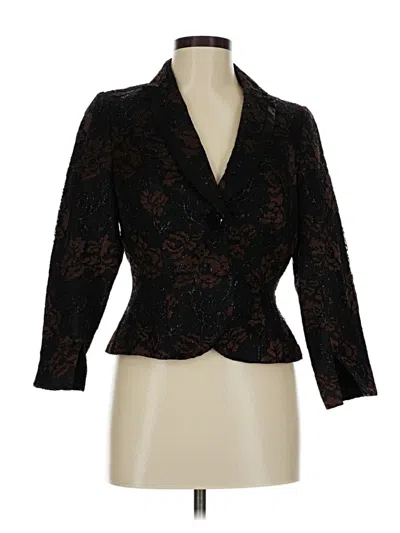 Pre-owned Carmen Marc Valvo Blazer Jacket In Black