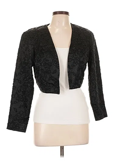 Pre-owned Carmen Marc Valvo Blazer Jacket In Black