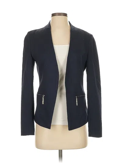 Pre-owned Carmen Marc Valvo Blazer Jacket In Blue