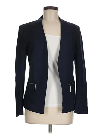 Pre-owned Carmen Marc Valvo Blazer Jacket In Blue