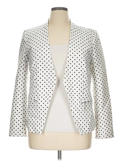 Pre-owned Carmen Marc Valvo Blazer Jacket In White