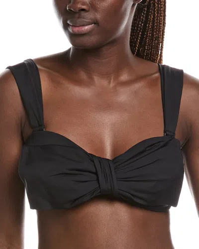 Carmen Marc Valvo Bow Bandeau Bra In Black