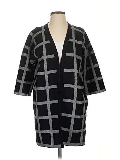 Pre-owned Carmen Marc Valvo Cardigan Sweater In Black