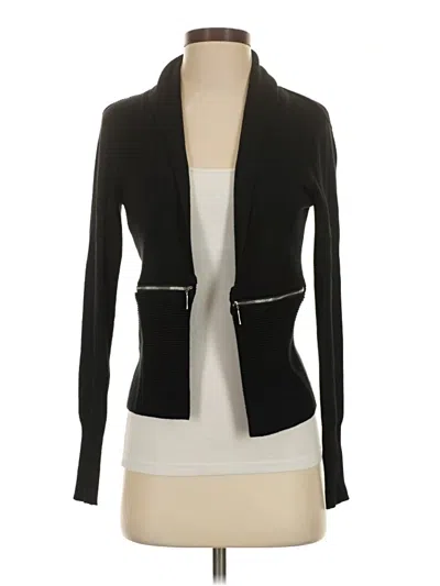 Pre-owned Carmen Marc Valvo Cardigan Sweater In Black