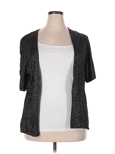 Pre-owned Carmen Marc Valvo Cardigan Sweater In Black