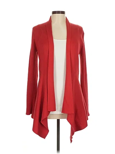 Pre-owned Carmen Marc Valvo Cardigan Sweater In Red
