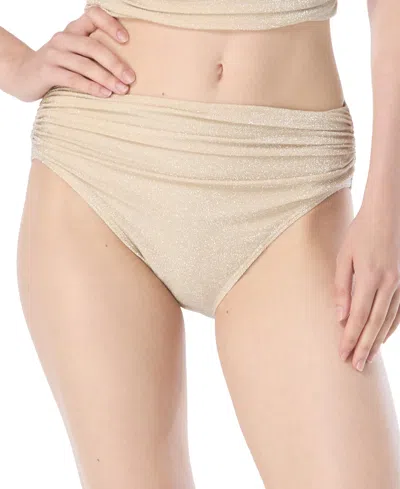 Carmen Marc Valvo Carmen Marc Women's Valvo High Waist Swim Bottom In Clay