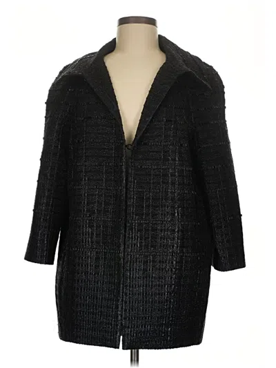 Pre-owned Carmen Marc Valvo Coat In Black